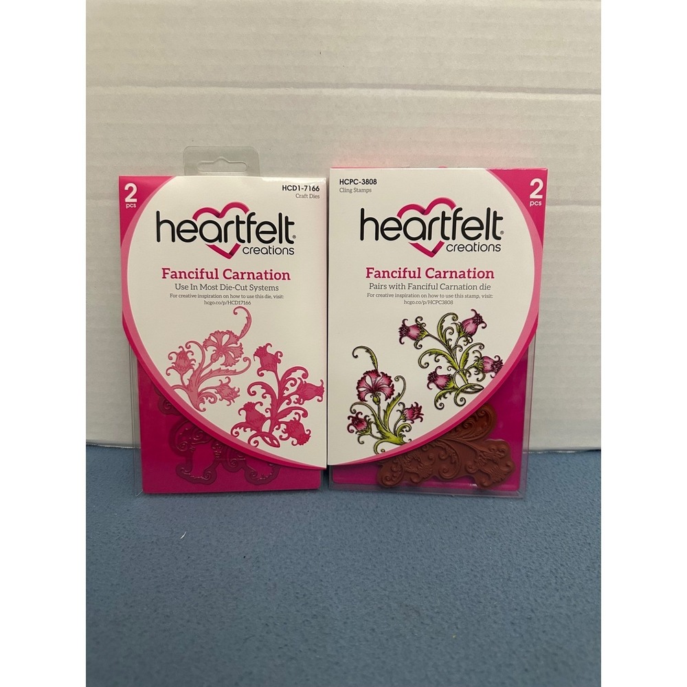 Heartfelt Creations Fanciful Carnation Cling Stamp HCPC-3808 & Die HCD1-7166 Set